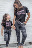 Mom’s Family Matching Two-piece Letter Camo Print Short Sleeve Lounge Set