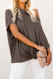 Off-The-Shoulder Slash Neck Casual Loose Fitting Top