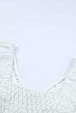 Puff Sleeves Lace Backless Crop Top