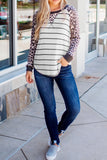 Striped Leopard Raglan Top
