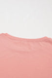 Solid Ruffled Short Sleeve T-shirt