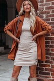 Lapel Collar Pocketed Buttoned Trench Coat