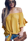 Off The Shoulder Knot Front Top