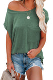 Pocketed Tee with Side Slits