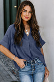 Short Sleeve Button Solid Shirt