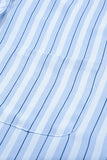 Striped Buttons Closure Long Sleeve Shirt