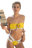 Ruffle Bandeau Bikini Swimsuit