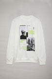 Letter Pattern Print Crew Neck Men's Graphic Sweatshirt
