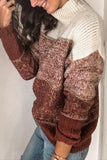 Colorblock Knit Pullover Sweater