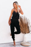 Lace Patchwork Spaghetti Strap Slim-fit Jumpsuit