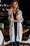Fuzzy Knit Cardigan with Pockets