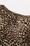 Ruffled Sleeves Leopard Tee