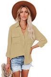 Turn-down Collar Pocketed Button Shirt