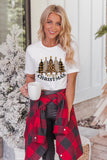 Merry Christmas Leopard Tree Print Pullover Sweatshirt
