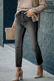 High Waist Ankle-Length Skinny Jeans
