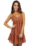 Polka Dot Texture Slip Mini Dress