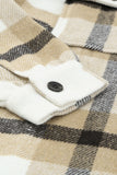 Plaid Print Pocket Women Shacket