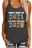 Slogan Print Gray Vest