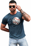 Playing Ball Y'all Baseball Print Slim Fit Short Sleeve Men's T Shirt