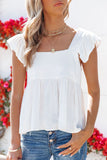 Flutter Shoulder Babydoll Top