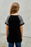 Raglan Sleeve Kid Tee with Side Buttons