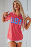 Vintage Washed Cheetah USA Graphic Tee