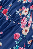 Floral Wrap Ruffled Sleeveless Mini Dress