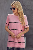 Tie-dye Stripe Casual T-Shirt
