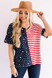 July 4th Stars and Stripes USA Flag Tee