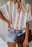 Happier With You Striped Button Top