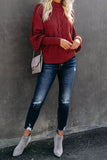 Housewarming Cable Knit Balloon Sleeve Sweater