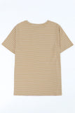 Contrast Striped Patchwork Tee