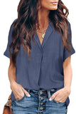 Short Sleeve Button Solid Shirt