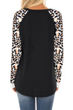 Leopard Print Long Sleeve Pullover Top