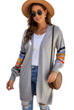 Striped Balloon Sleeve Cardigan
