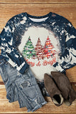 Christmas Trees Bleached Long Sleeve Top