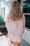 Oversized Bleach Stained Shirt with Chest Pockets
