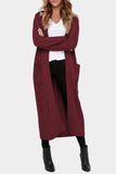 Cable Knit Open Front Long Cardigan