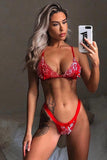 Lace Triangle Bralette Set