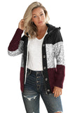 Hooded Button Cable Knit Cardigan
