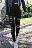 Broken Hole High Waist Leggings