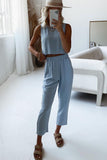 Crop Tank and Pants Lounge Set