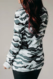 Camo Cowl Neck Sweatshirt