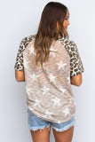 Style In The Wild Star Print Short Sleeve Top