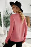 Khaki V Neck Lace Splicing Buttoned Cardigan