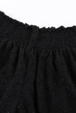 Smocked Waist Swiss Dot Casual Shorts
