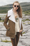 Lapel Collar Button Fleece Jacket