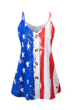 Floral Print Button Up Tank Top