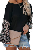 Blossom Contrast Swiss Dot Knit Top