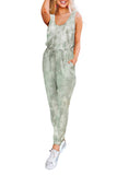Tie Dye Drawstring Jogging Jumpsuit